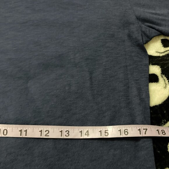 PHARAPHRASE Heathered dark blue peak-a-boo cutout sleeve t-shirt SMALL MEDIUM - Picture 10 of 15